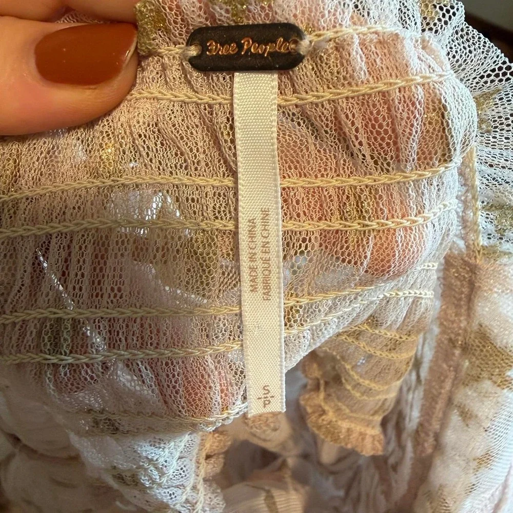 Free People Starbright Sheer Tulle Dress. Size small